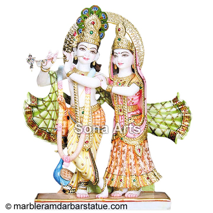 Radha Krishna Pair from Marble