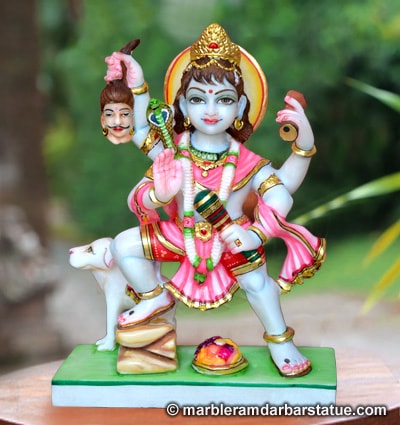 Marble kal bhairav Statue - White Marble kal bhairav Moorti wholesale ...