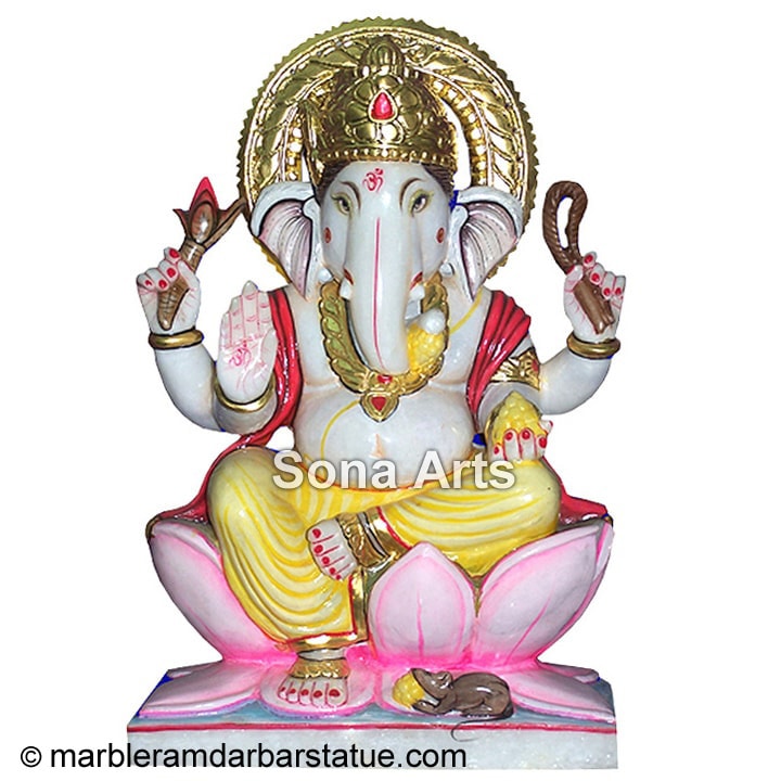 Marble Idol of Lord Ganesha - marble ganesh statue manufacturer ...