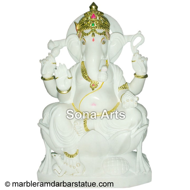 Beautiful Ganesha from Spotless White Marble