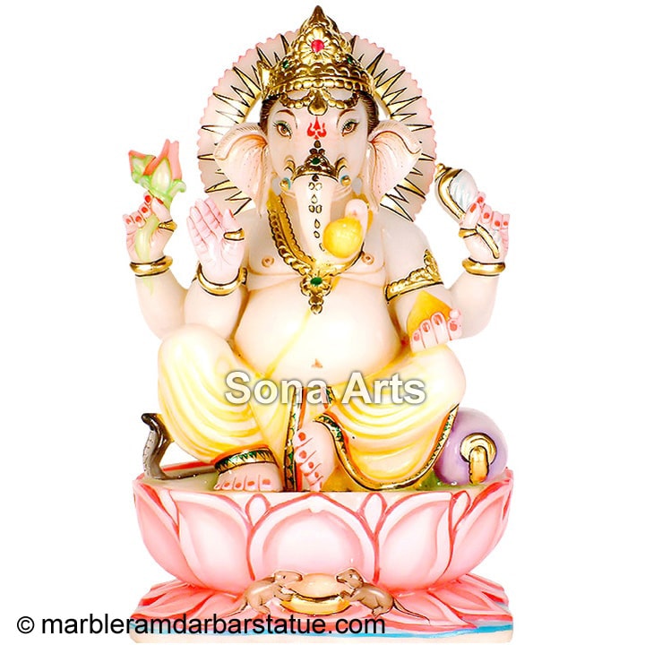 Pure White Marble Ganesh statue