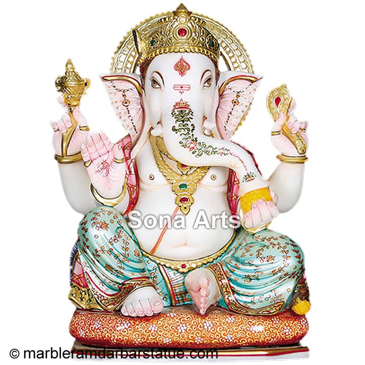 Pure Marble Ganpati Idol