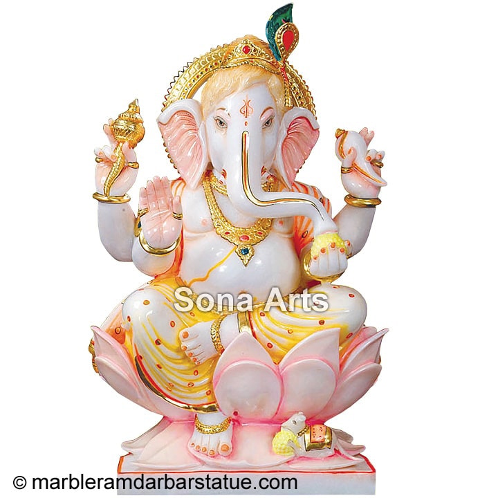 White Marble Ganesha Moorti