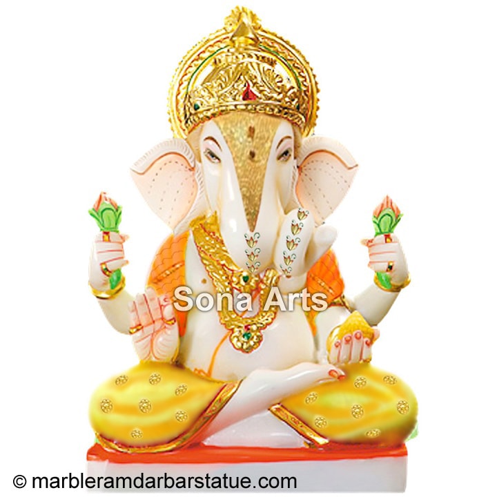 Marble Dagdusheth Ganesh Statue