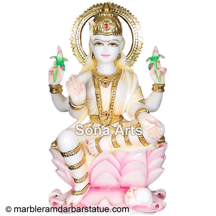 White Marble Lakshmi Sculpture - goddess laxmi statue manufacturer ...