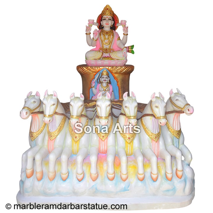 Surya Bhagwan Marble Murti