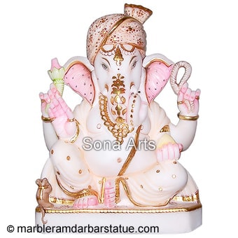 Exquisite Marble Ganesh Statue