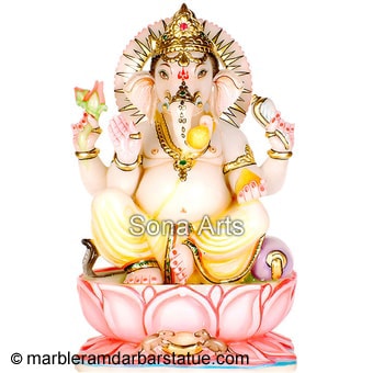 Pure White Marble Ganesh statue