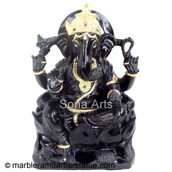 Lord Ganesha from Black Marble