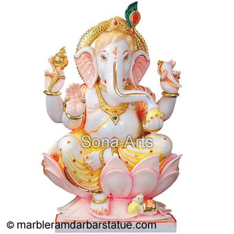 White Marble Ganesha Moorti