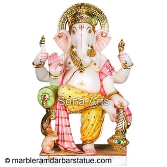 White Marble Ganesha Statue