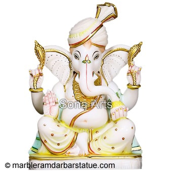 White Marble Ganesha