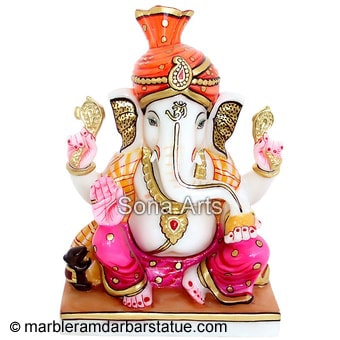 Lord Ganesha Marble Statue