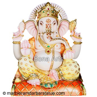 White Marble Ganesh Moorti