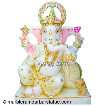 White Marble Ganesh Statue