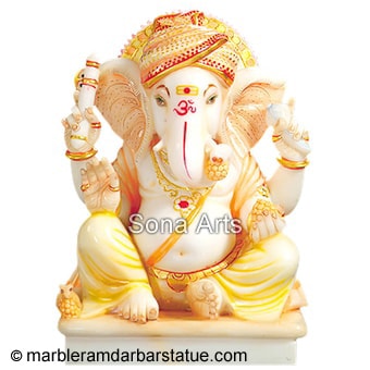 Marble Altar Ganesh Statue