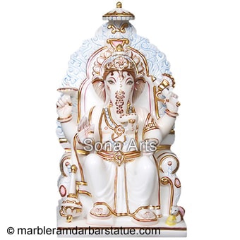 Marble Lalbaugcha Raja Statue