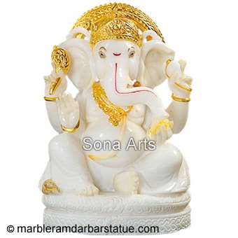 Super White Ganesha Statue