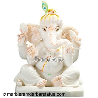 Marble Bal Ganesh Moorti