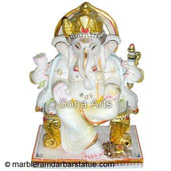 Marble Small Ganesha Murti