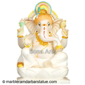 Lord Ganesha Marble Statue