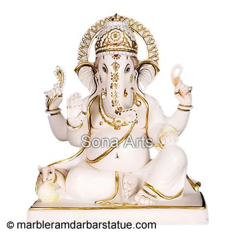 White Marble Ganesh Statue