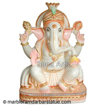 White Marble Ganesha Moorti