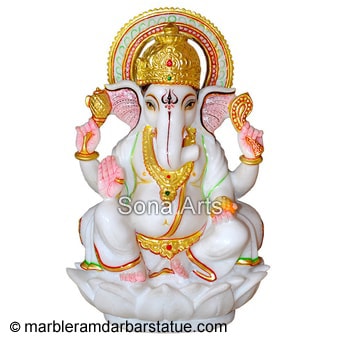 Lord Ganesha Marble Statue